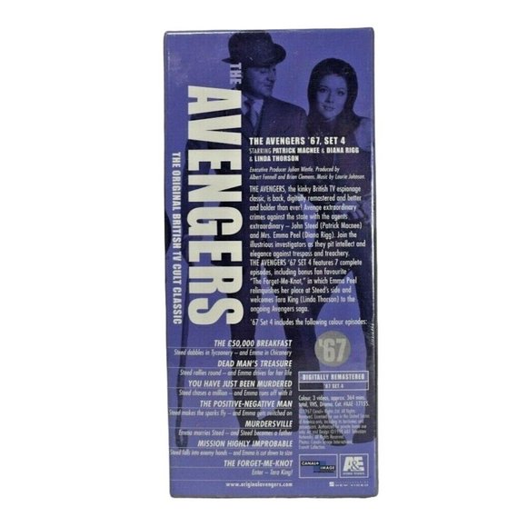 The Avengers The 67 Collection: Set 4 VHS, 1999, 3-Tape Set New - Picture 3 of 7
